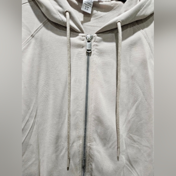 Athleta NWT Beige Seasoft Bubble Hem Full-zip Size Small - Picture 5 of 10